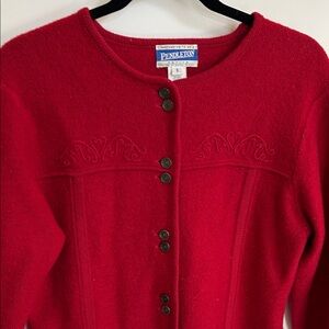 Pendleton Women's Vintage Red Cardigan